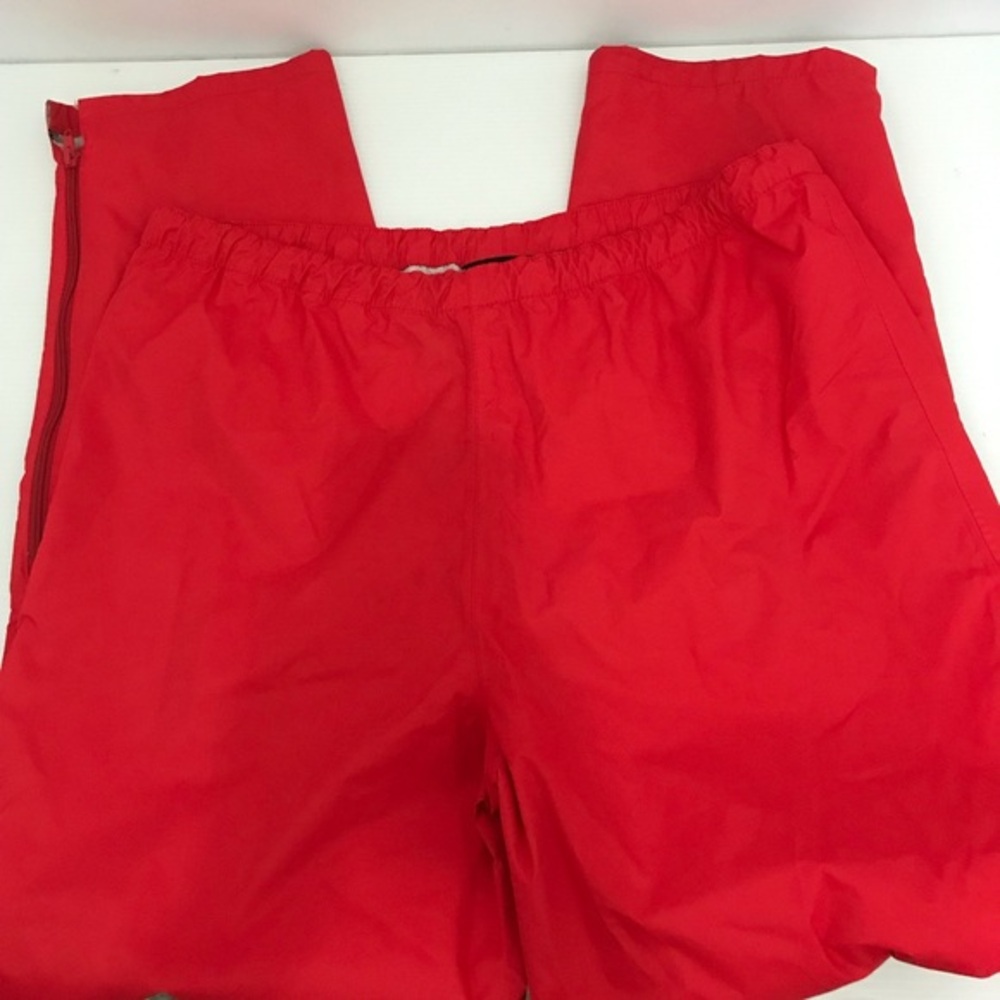 Vintage Helly Hansen Pants Red Helly-Tech Shell Full Side Zip Nylon Size L